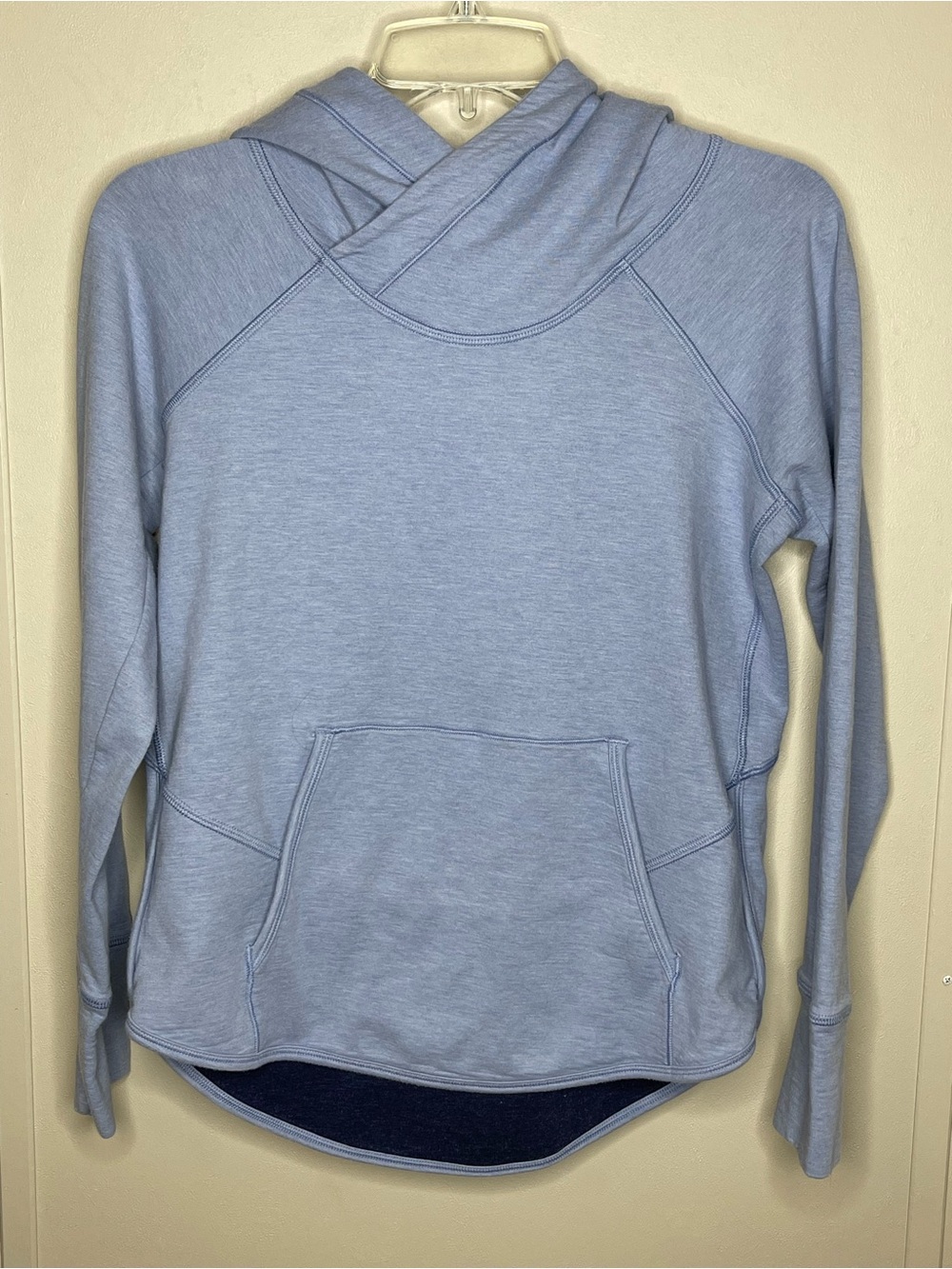 Lululemon Time Out Hoodie in Heathered Deep Indigo Heathered Hydrangea Blue sz 6